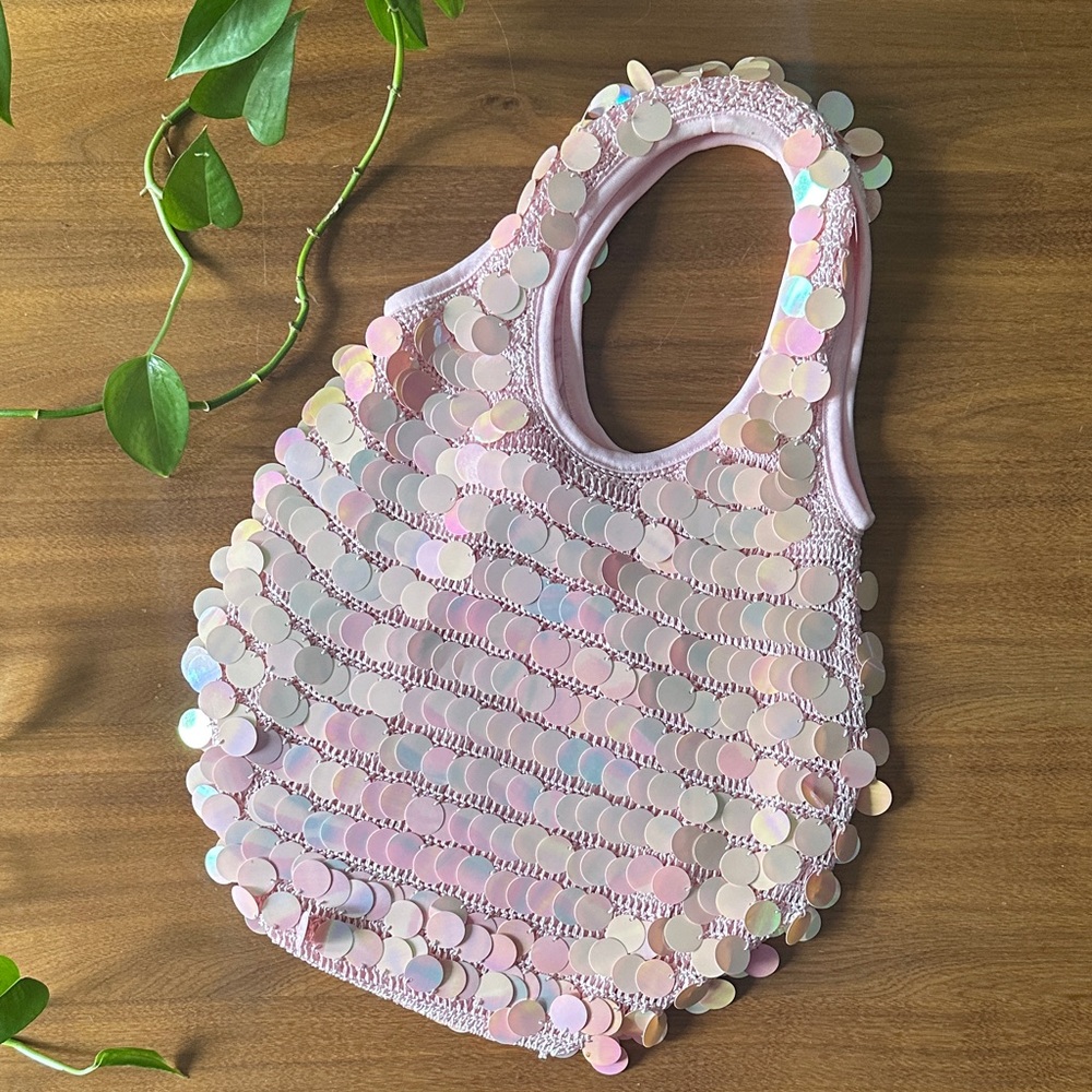 Pink Iridescent Sequin Women's Bag